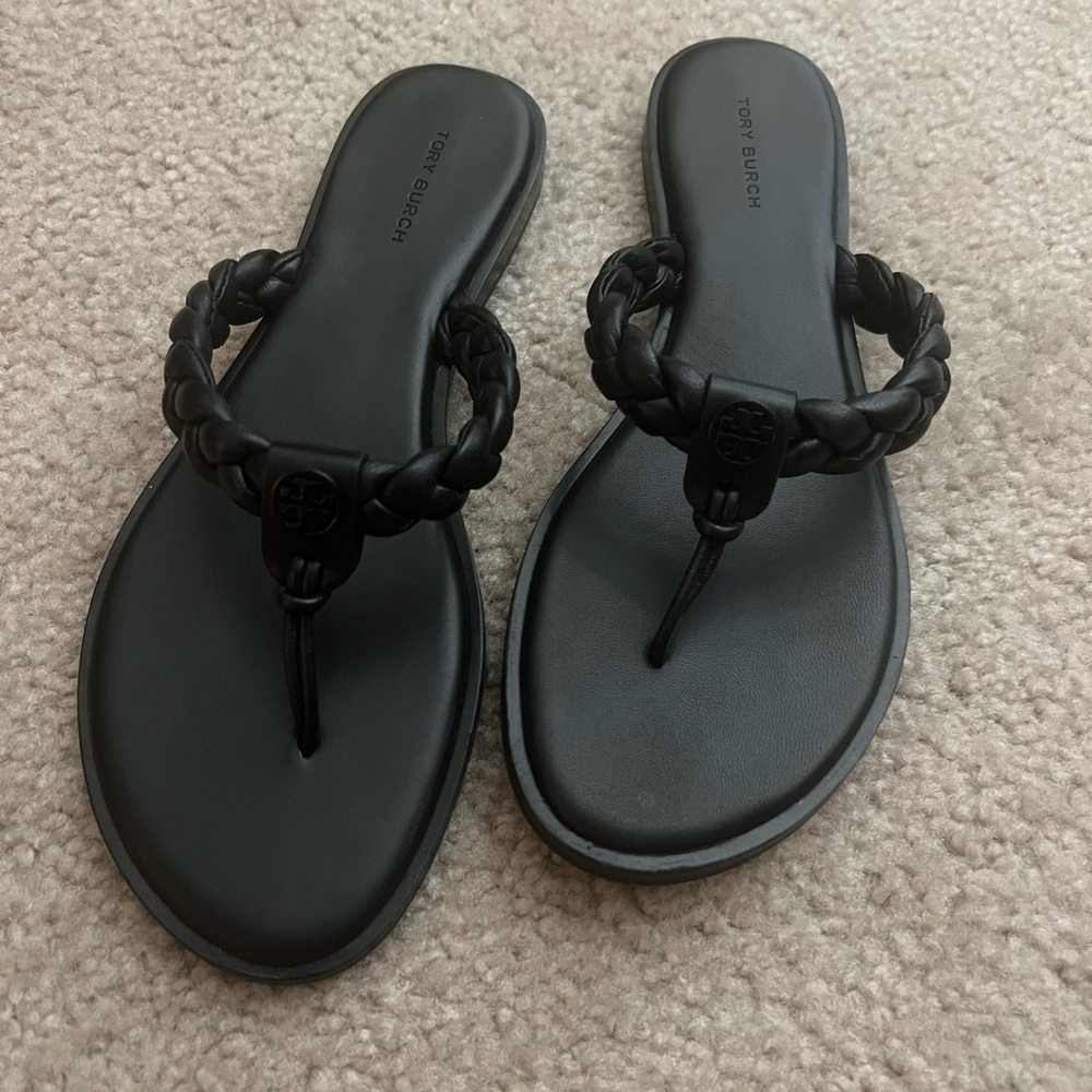 Tory Burch Braided Benton Leather Sandal Thong 8.5